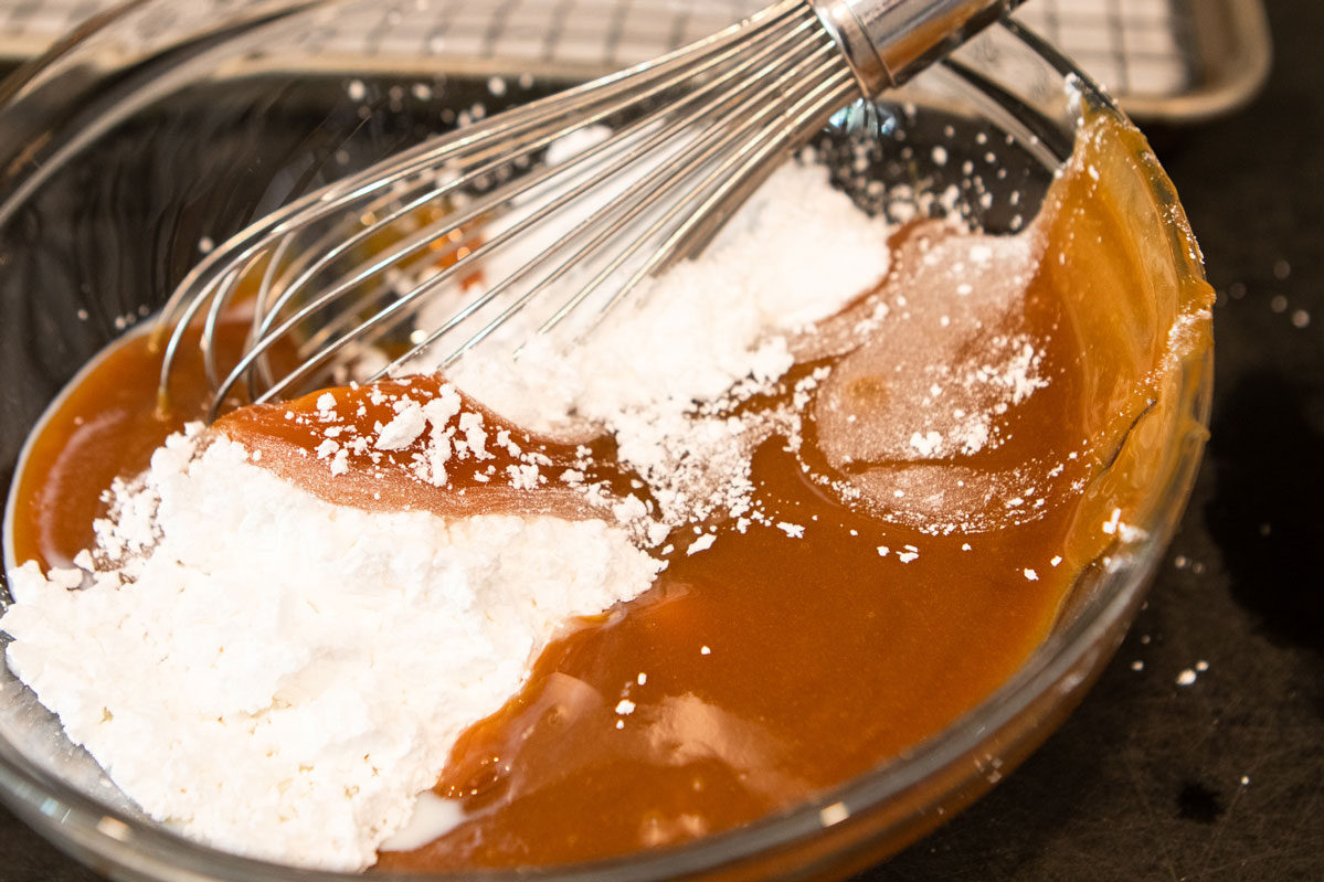 Applesauce Donut Holes with Caramel Glaze The Fancy Pants Kitchen