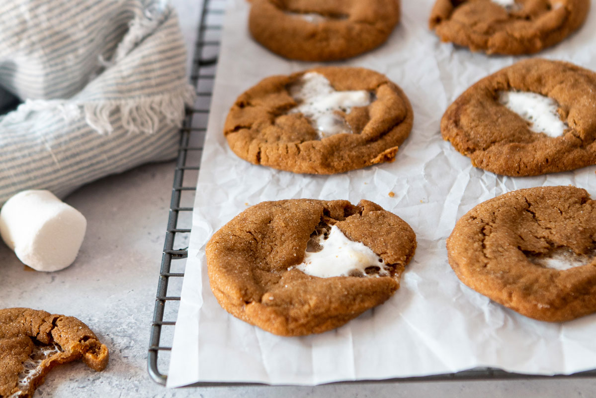 Marshmallow Molasses Cookies The Fancy Pants Kitchen