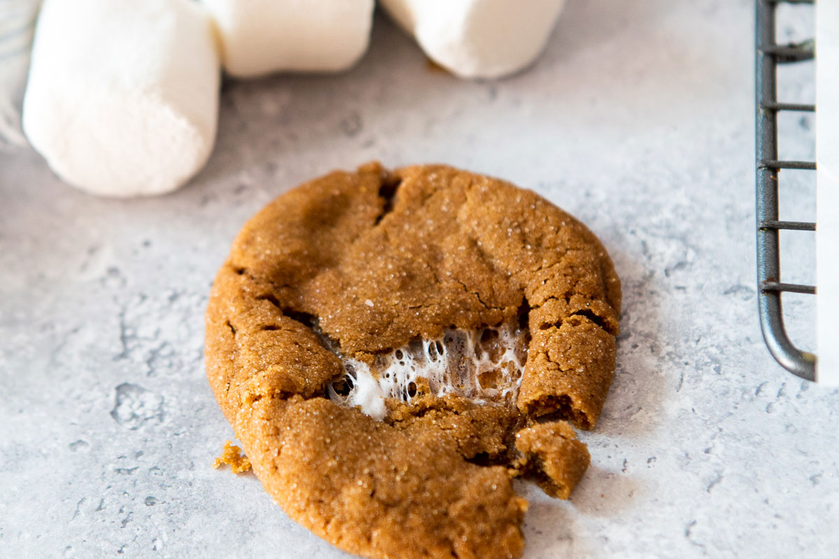 Marshmallow Molasses Cookies The Fancy Pants Kitchen