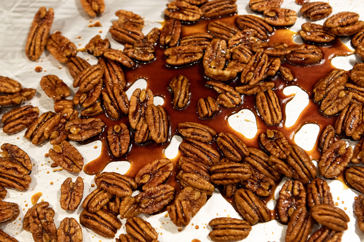 Maple Molasses Glazed Pecans The Fancy Pants Kitchen