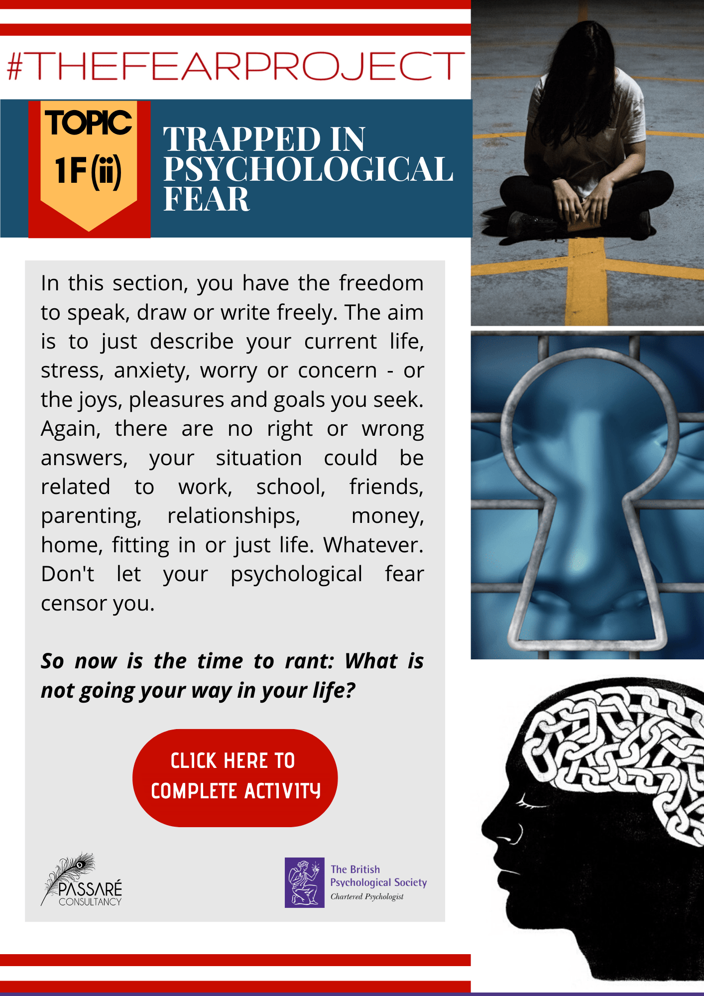 1F (ii) Trapped in psychological fear (describe your current life) Copy Copy The Fear Project