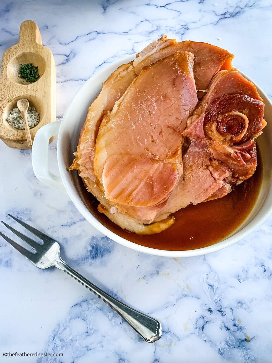 Crock Pot Ham with Coke and Pineapple Glaze The Feathered Nester