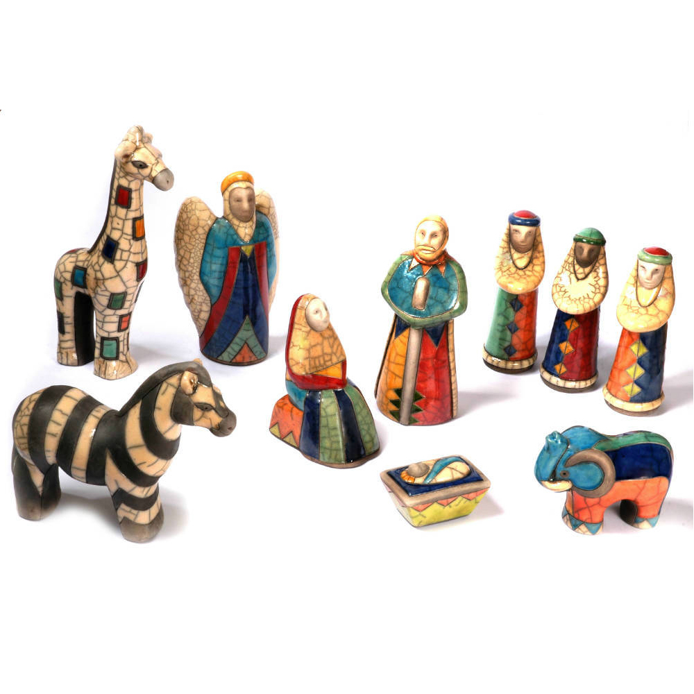 Boxed 10 Piece African Nativity Scene The Fenix