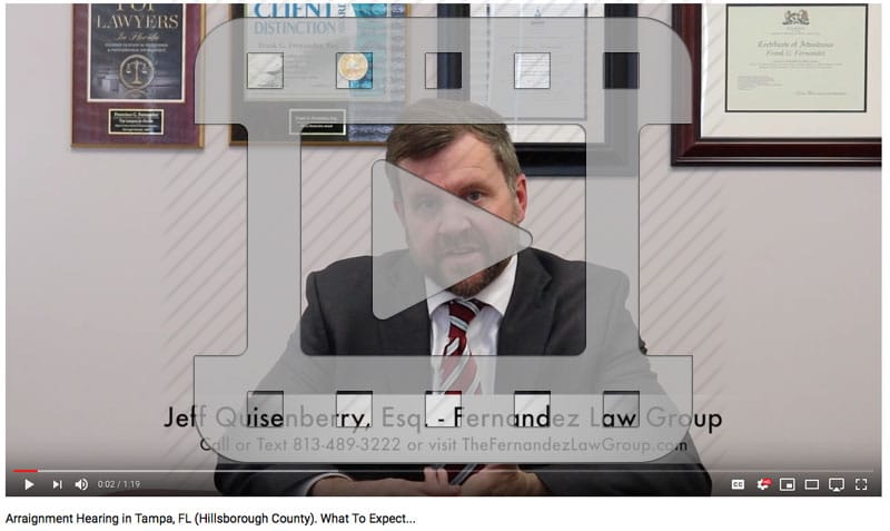 The Arraignment Process in Hillsborough County, Tampa Florida