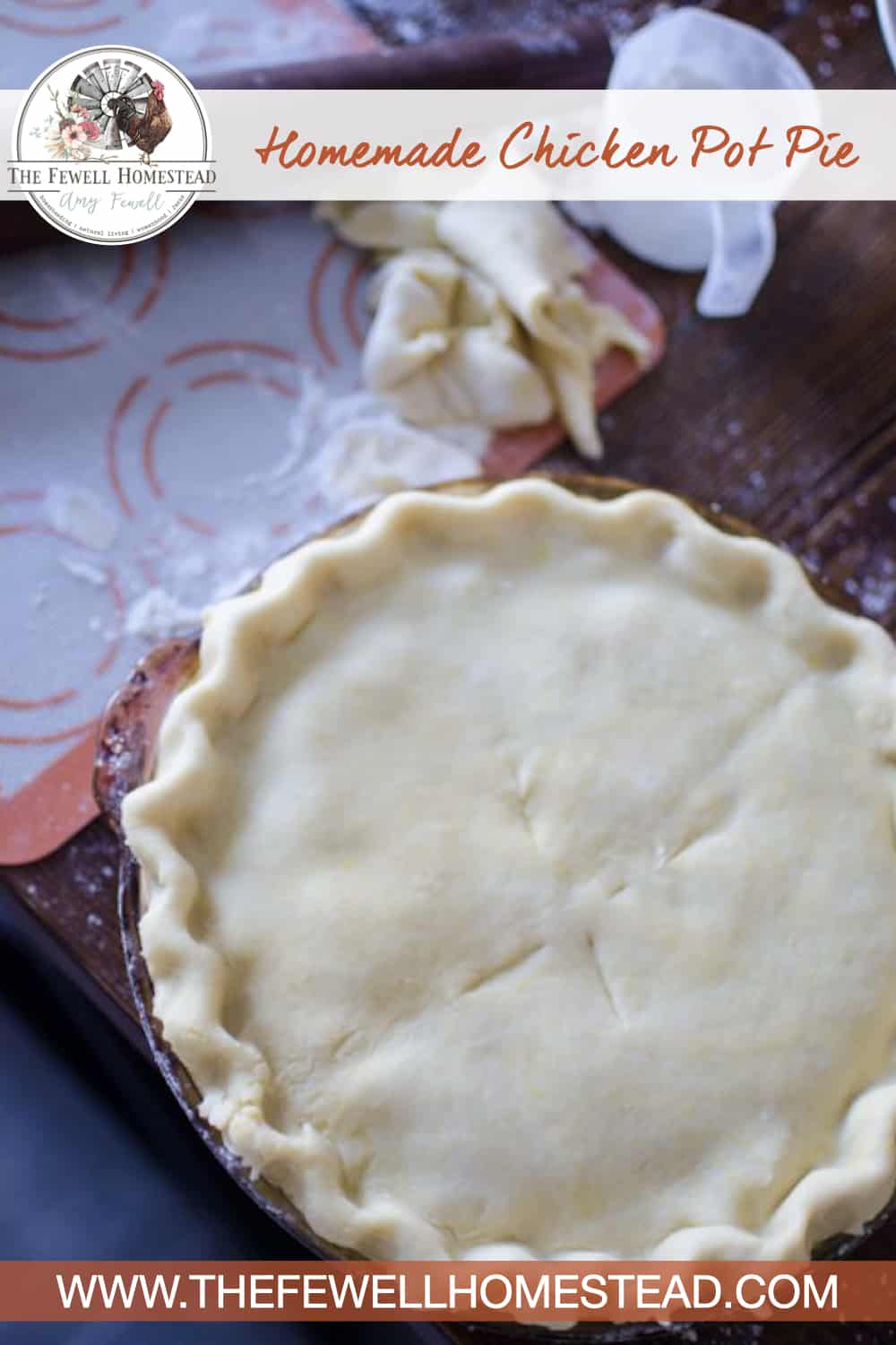 Homemade Chicken Pot Pie with Rustic Crust Recipe