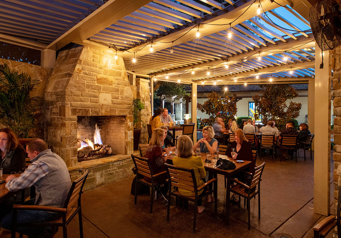 The Fifth Fireside Patio Bar Fine Texas Dining Experience