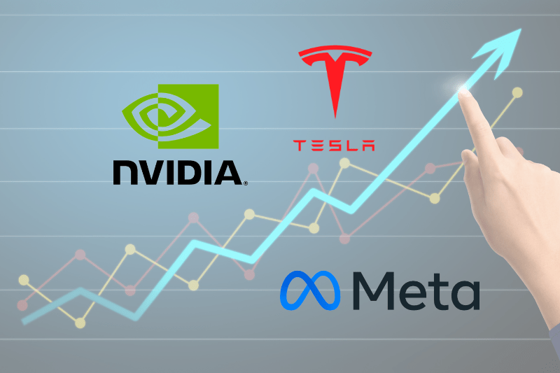 Tesla, Nvidia, Meta US Stocks That Are Up 100 or More in 2023