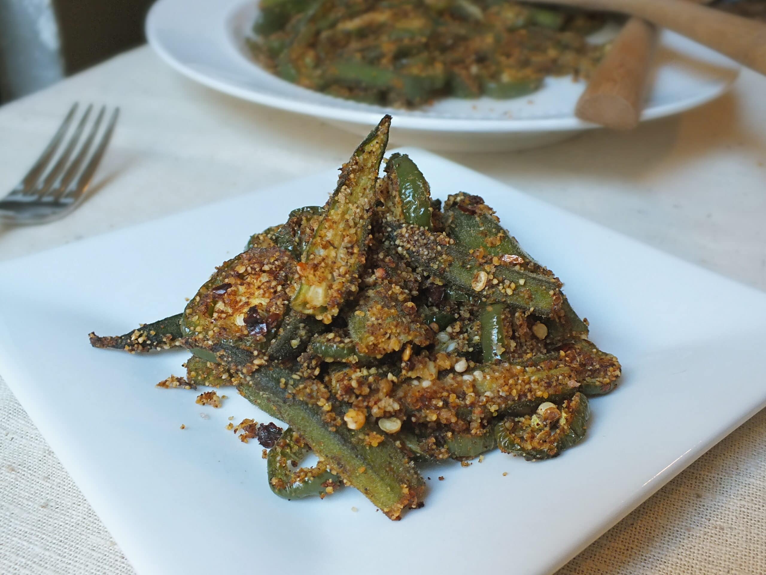 Spicy OvenRoasted Okra The Fitchen