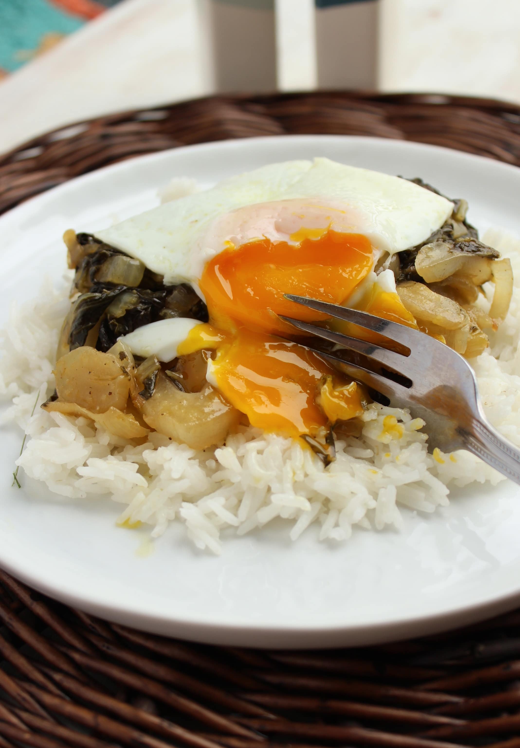 HoneyLemon Bok Choy with Basmati Rice and Eggs The Fitchen