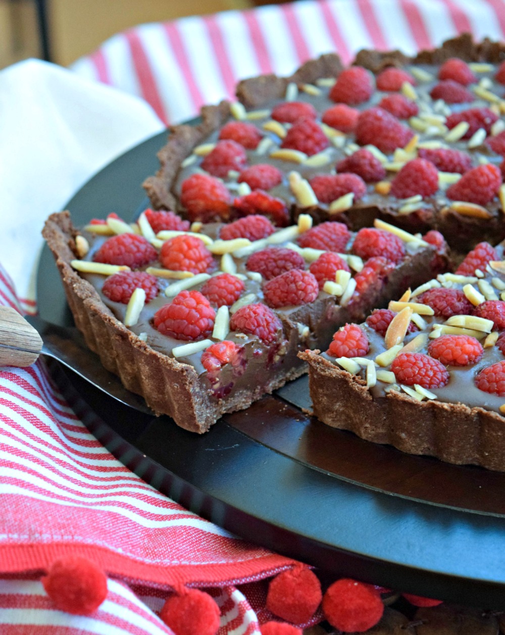 Chocolate Raspberry Tart {Paleo, Vegan, GlutenFree}