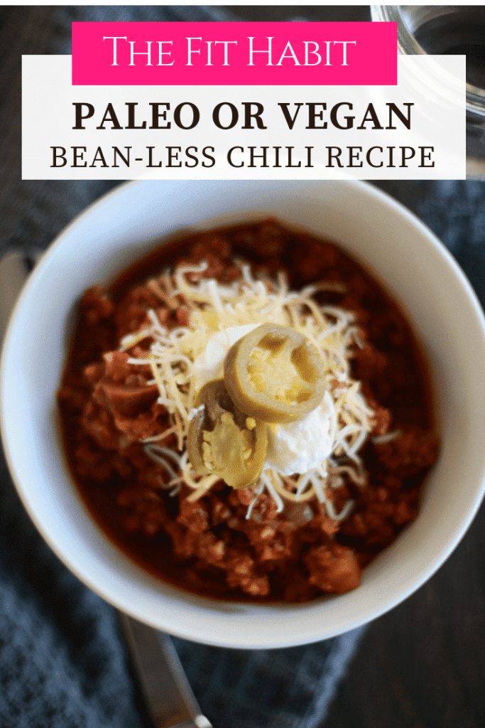 paleo vegan beanless chili recipe