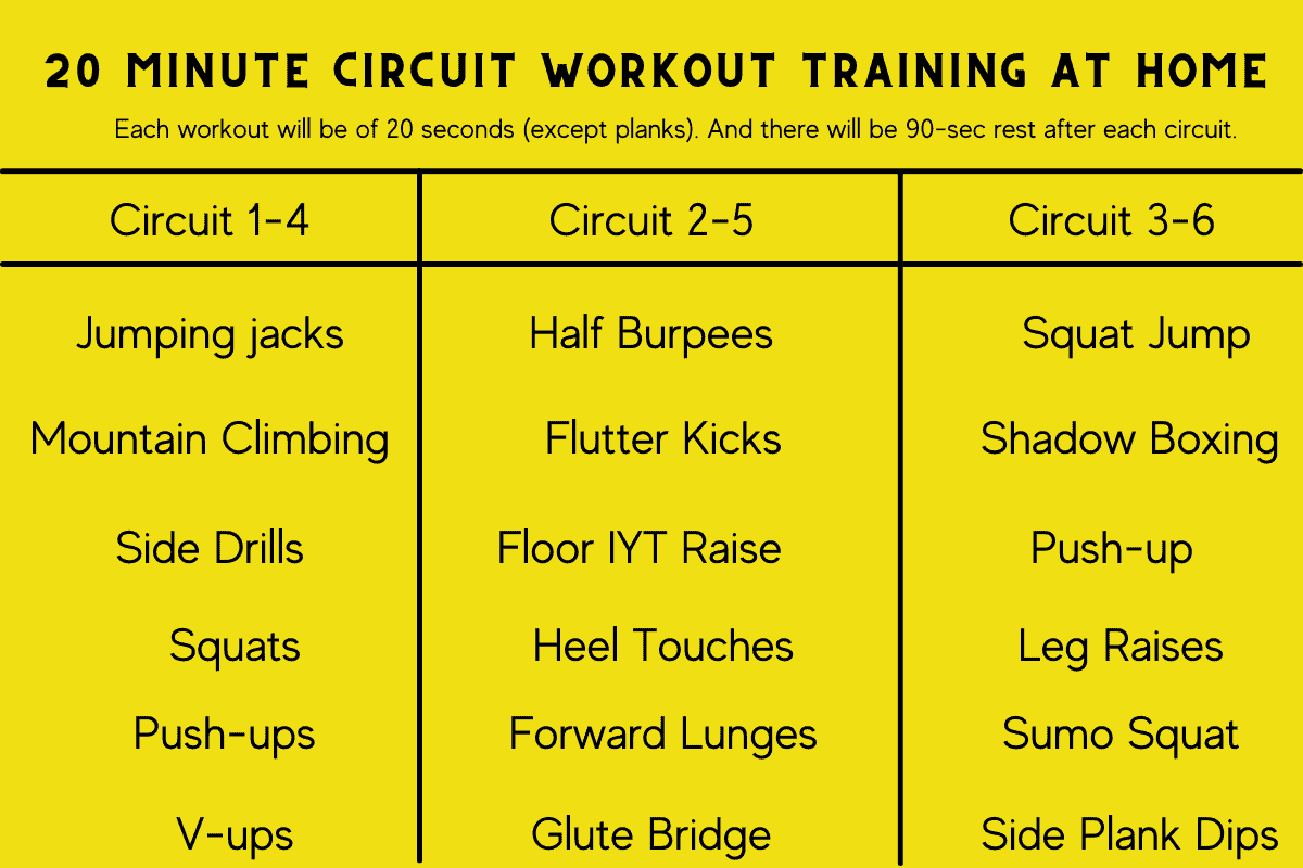 Best Circuit Workout at Home with No Equipment (w/PDF)