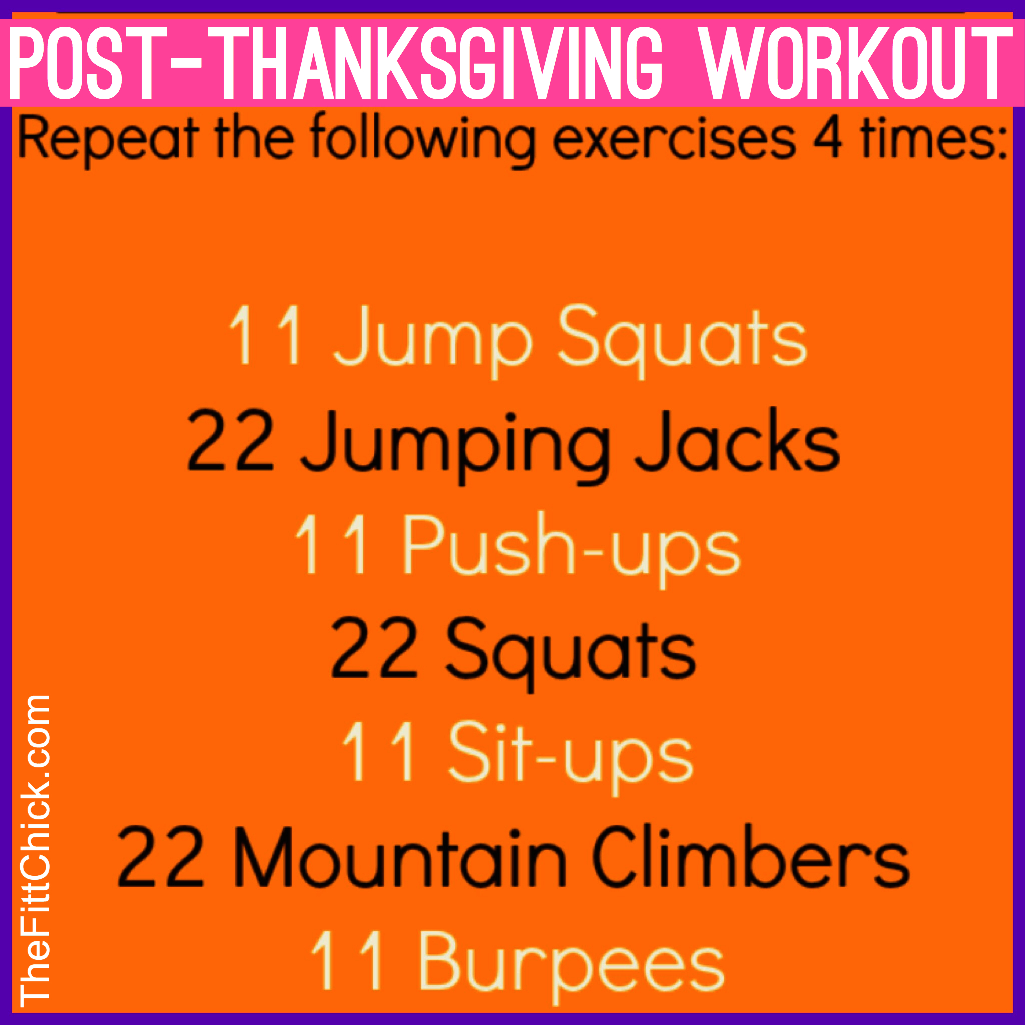 How to Work Off Your Thanksgiving Feast! TheFittChick