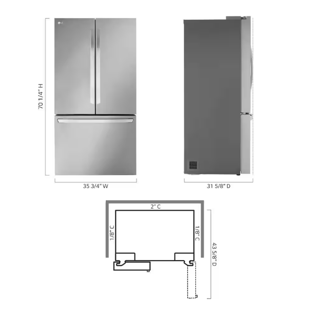 LG 27 cu. ft. Smart Refrigerator The Fixture Place 561 888 0687