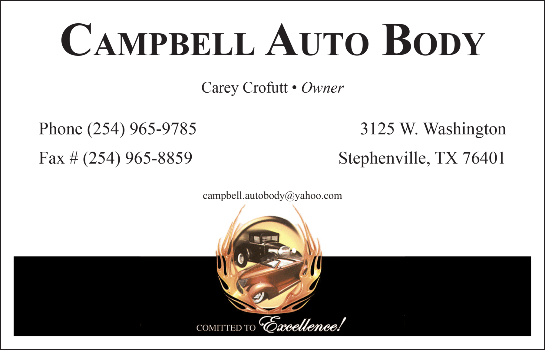 Campbell Auto Body HP AFG14 The Flash Today Erath County