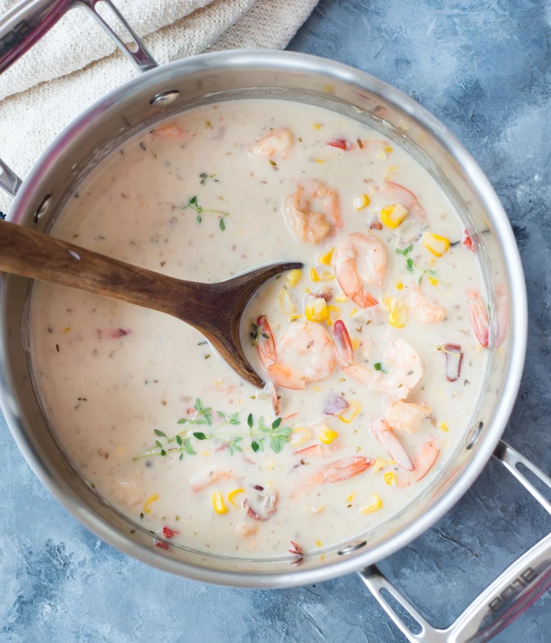 Bacon Shrimp Corn Chowder The flavours of kitchen