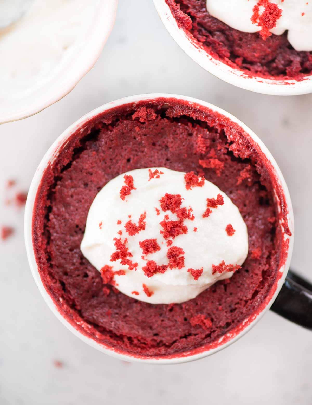 Red Velvet Mug Cake Microwave Mug Cake The flavours of kitchen
