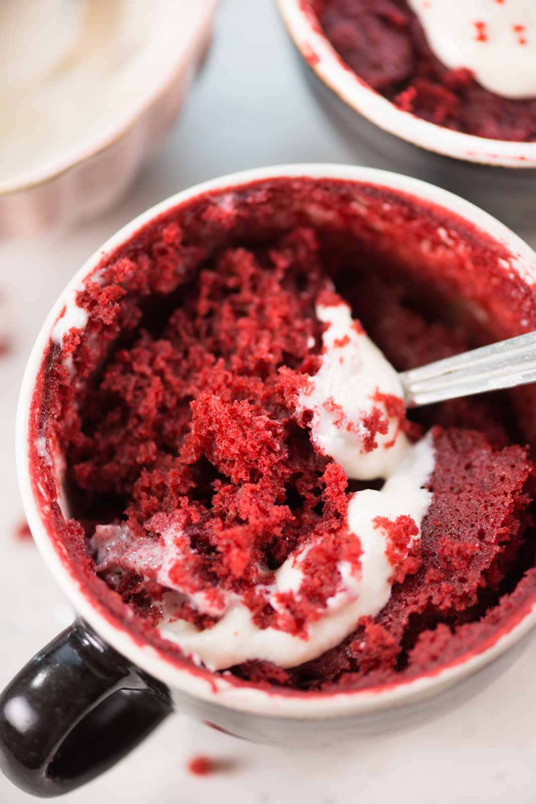 Red Velvet Mug Cake Microwave Mug Cake The flavours of kitchen