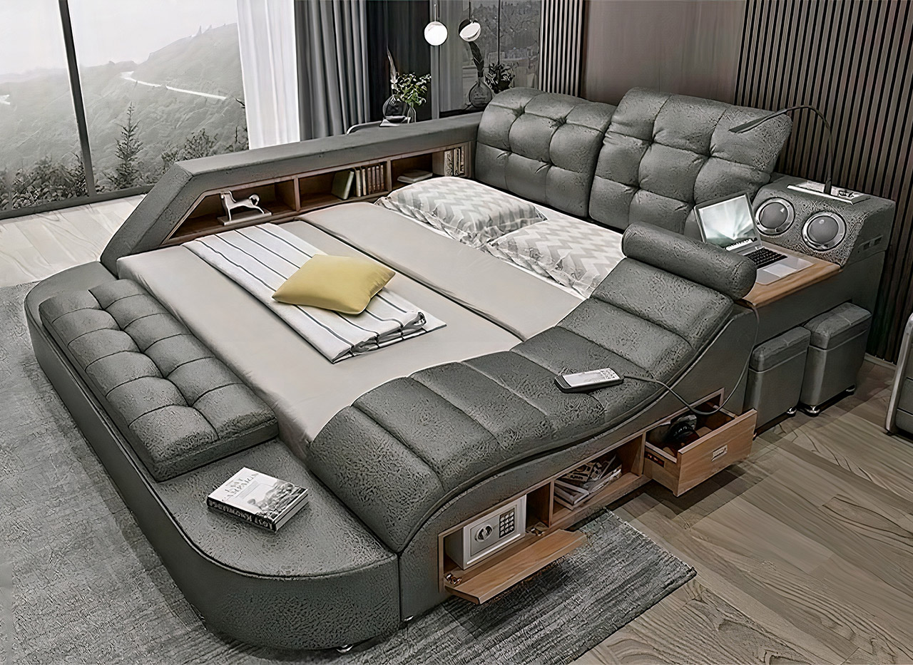 Hariana Tech Smart Ultimate Bed Includes a Massage Chair and Bluetooth