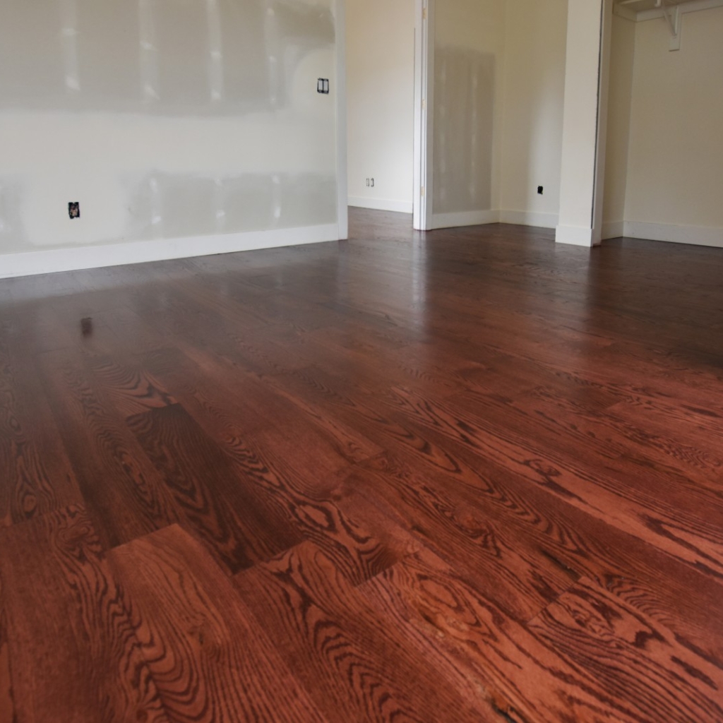 Red Mahogany Stain on 2 Red Oak Flooring The Flooring Artists