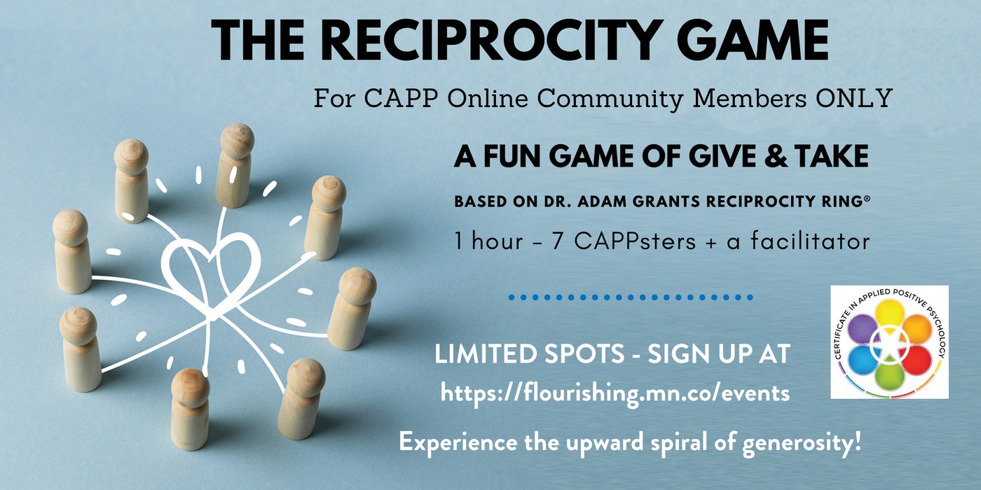Reciprocity An Inspirational Game of Give & Take The Flourishing Center