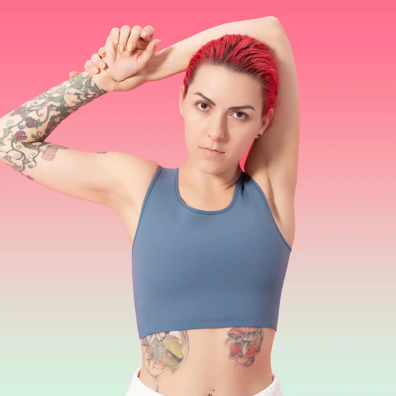 Chest Binder Half Tight Flat Binder Bra Before & After