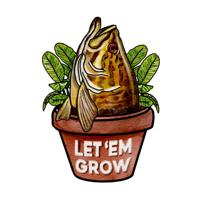 Let Em Grow Bass Sticker The Fly Crate