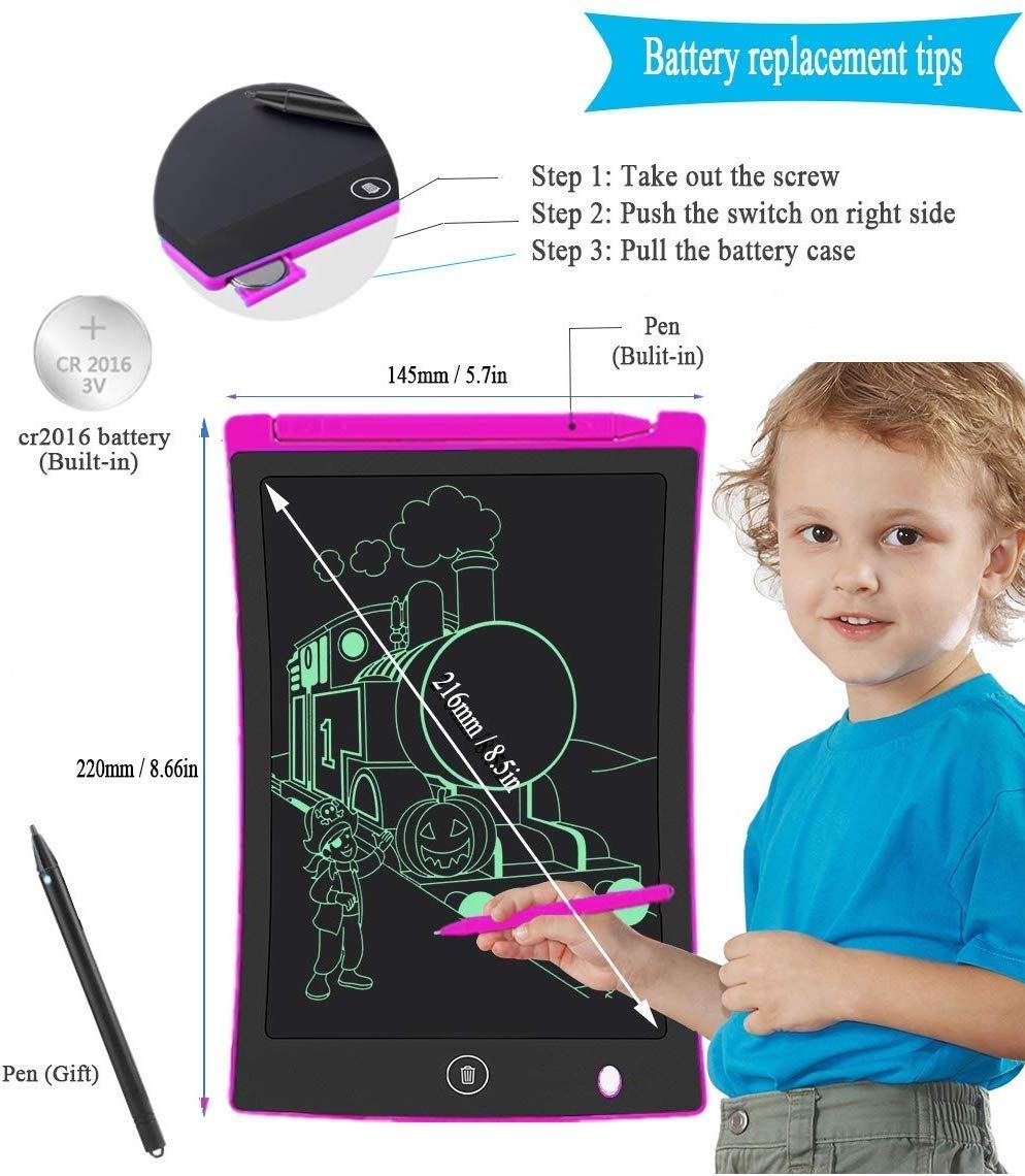 Zodo 8. 5 inch LCD EWriter Electronic Writing Pad/Tablet Drawing Board