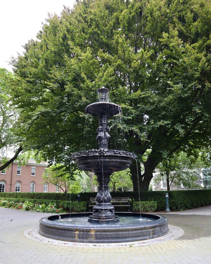 The Fordham Fountain is an Oasis, No Matter The Weather The Fordham Ram