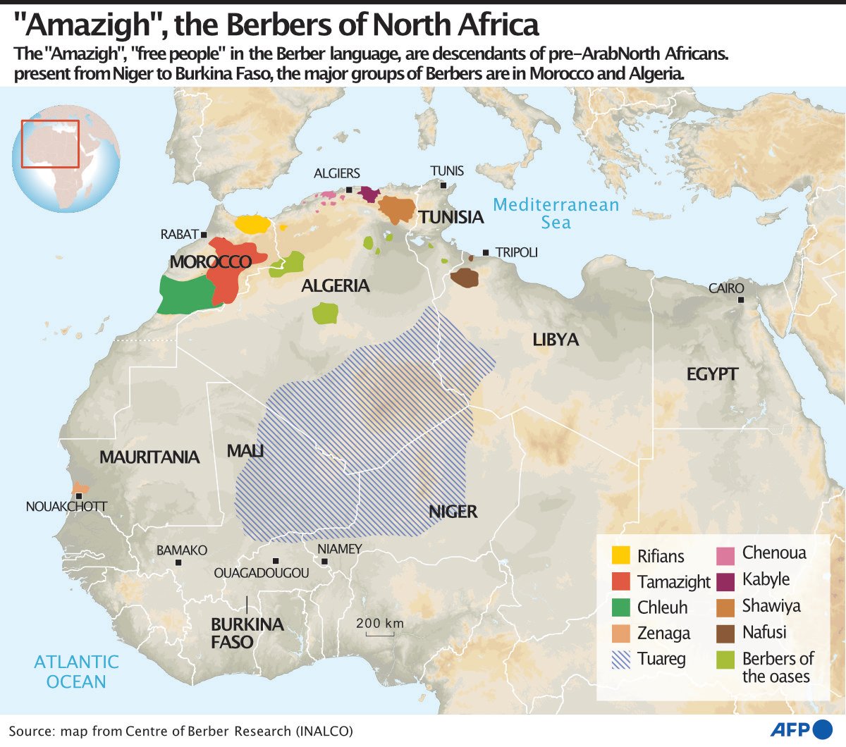 Berbers In Africa Map Berbers North Africa’s ‘free people’ struggle for rights The Foreign