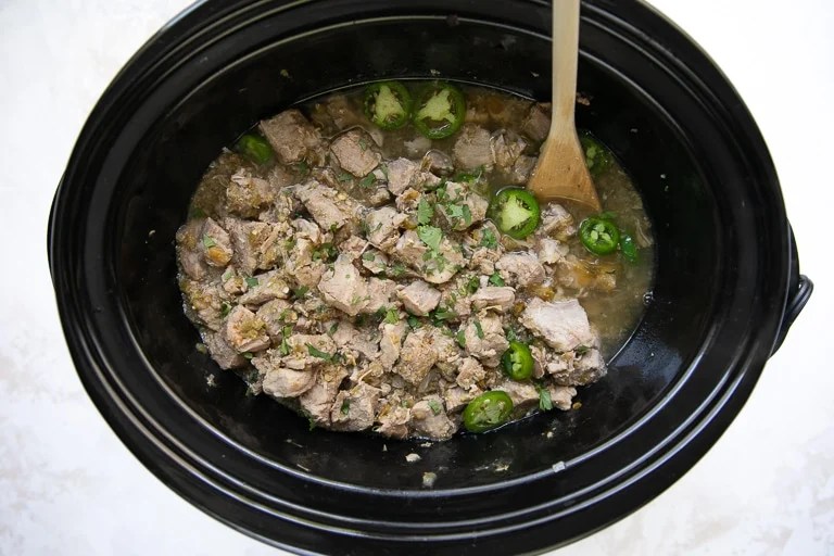Slow Cooker Chili Verde Recipe The Forked Spoon