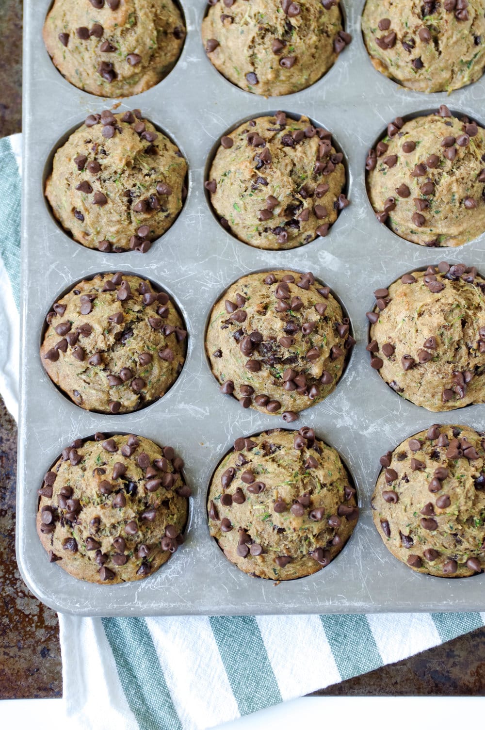 Healthy Zucchini Chocolate Chip Muffins The Forked Spoon