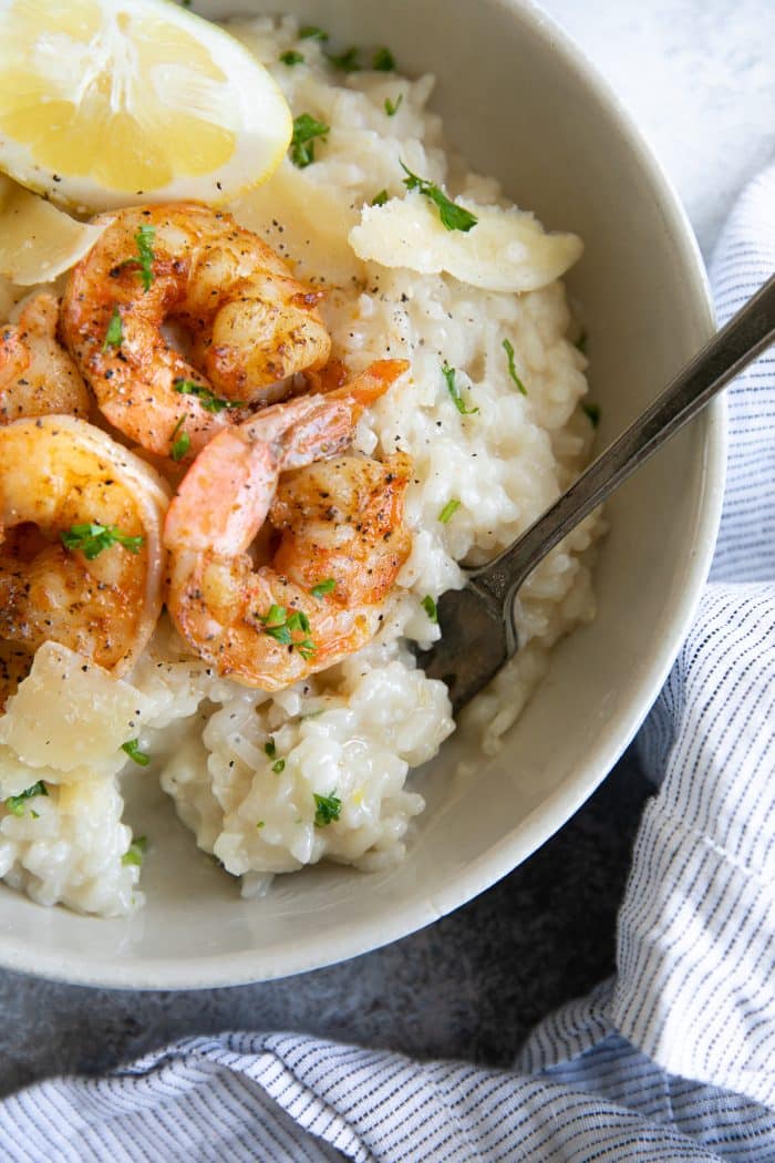 Creamy Parmesan Risotto Recipe with Shrimp The Forked Spoon