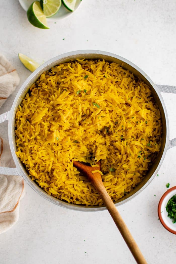 Easy Yellow Rice Recipe The Forked Spoon
