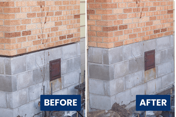 Before & After Foundation Repair | Dickson, TN - TFS - Foundation