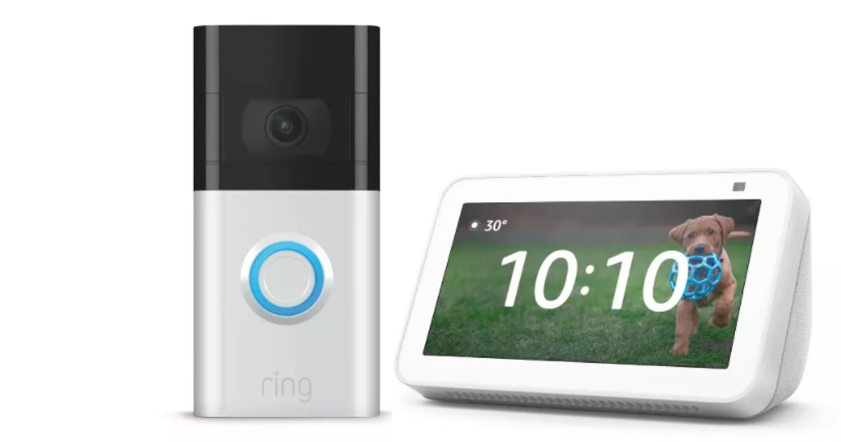 TARGET RING VIDEO DOORBELL + ECHO SHOW 5 ONLY 139.99 The Freebie