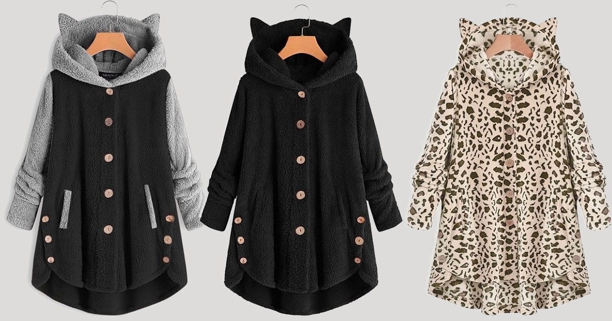 Zulily NXH Cat Ear Hooded Teddy Jackets 24.99 (Reg.61) The