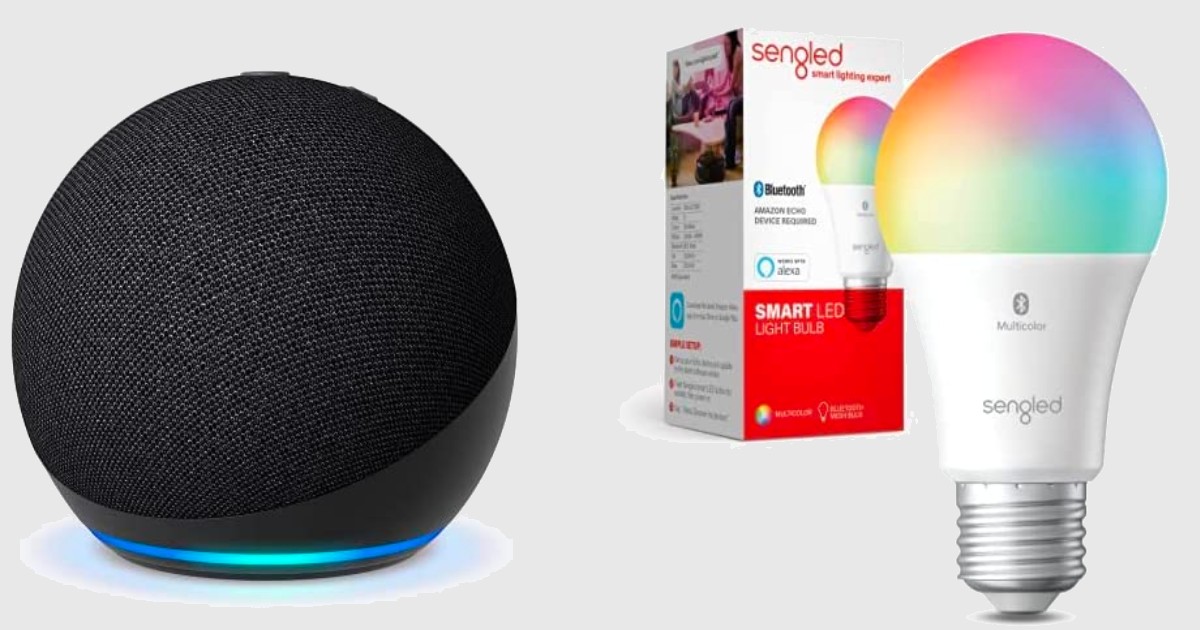 Amazon Echo Dot (5th Gen) with Sengled Bluetooth Color Bulb Only 27.99 (Reg. 65) The