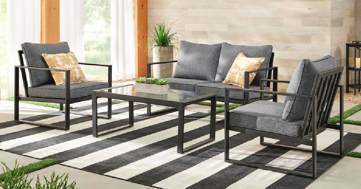 Home Depot Barclay 4Piece Steel Patio Conversation Set Only 269 (70