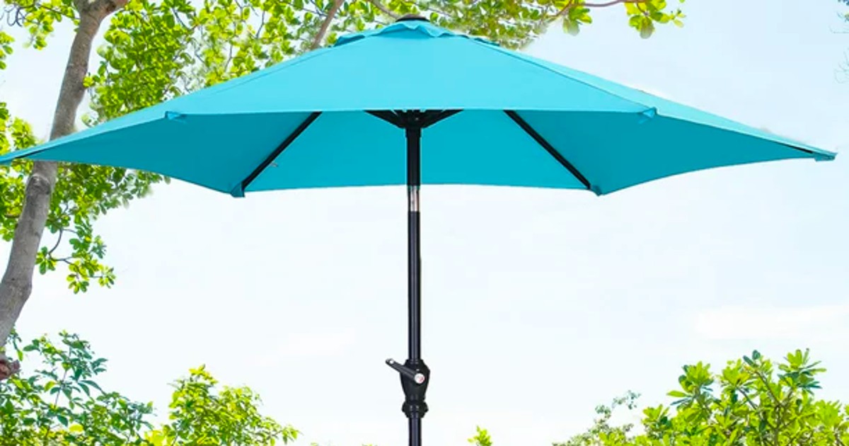 Walmart 7.5Foot Patio Umbrella with Push Button Tilt and Crank Now