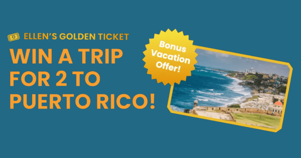 Ellen's Spring Golden Ticket Getaway Giveaway The Freebie Guy®