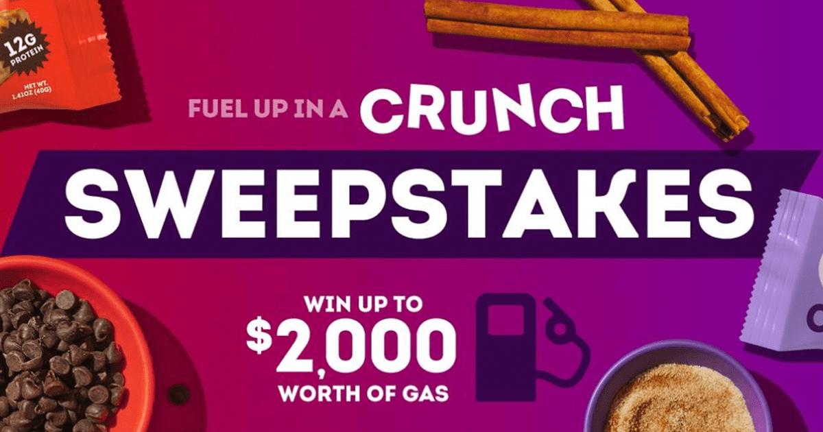 Fuel Up in a CRUNCH Sweepstakes The Freebie Guy®