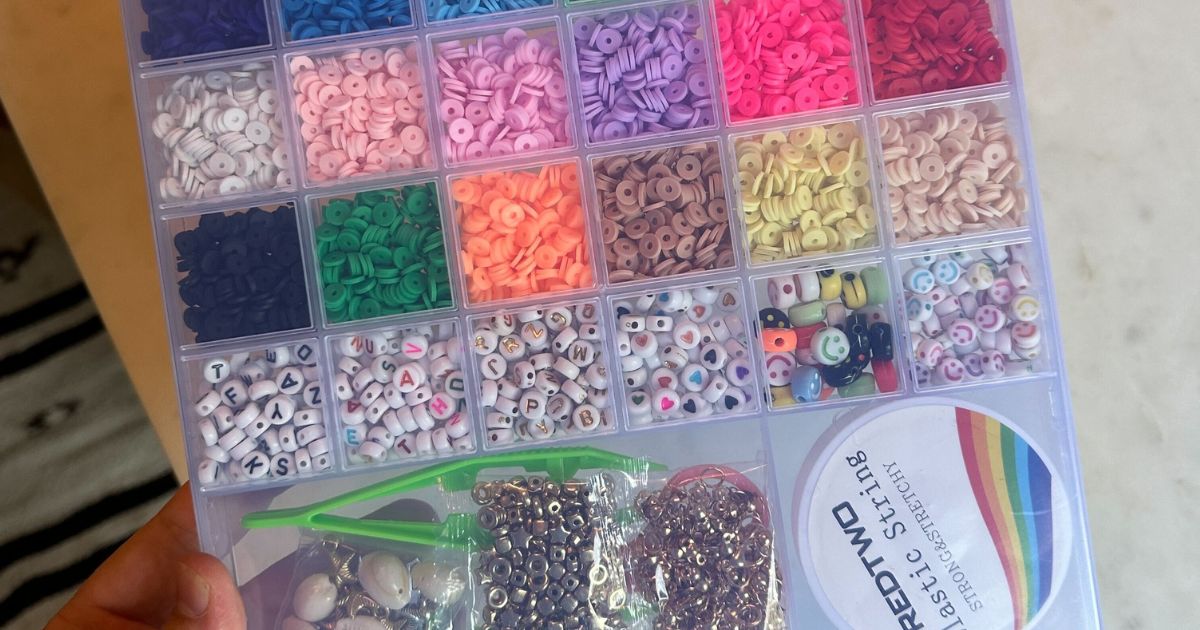 Clay Beads 5100Piece Bracelet Making Kit Only 3.99 on Amazon Great