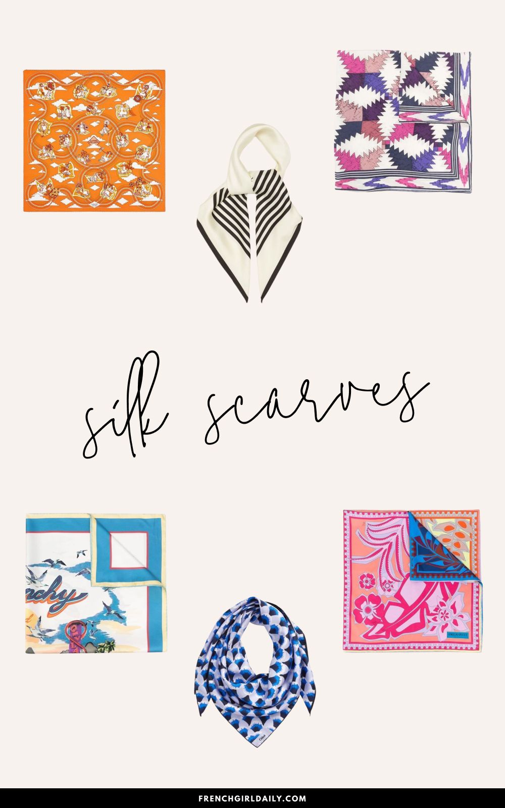 12 Best French Silk Scarves to Look Parisian