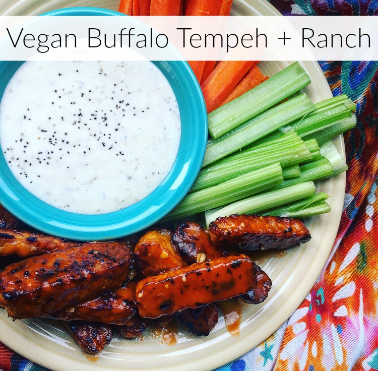Buffalo Tempeh + Ranch [vegan] The Friendly Fig
