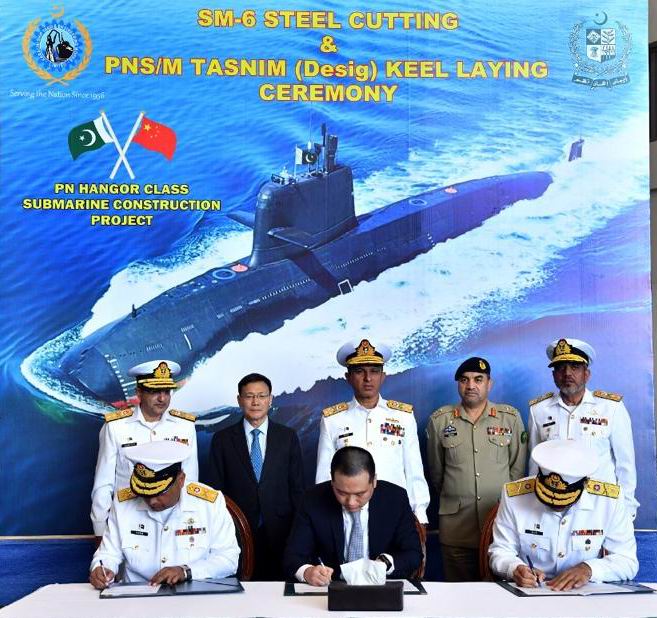 Keel Laying & Steel cutting ceremony of HANGOR Class Submarines held