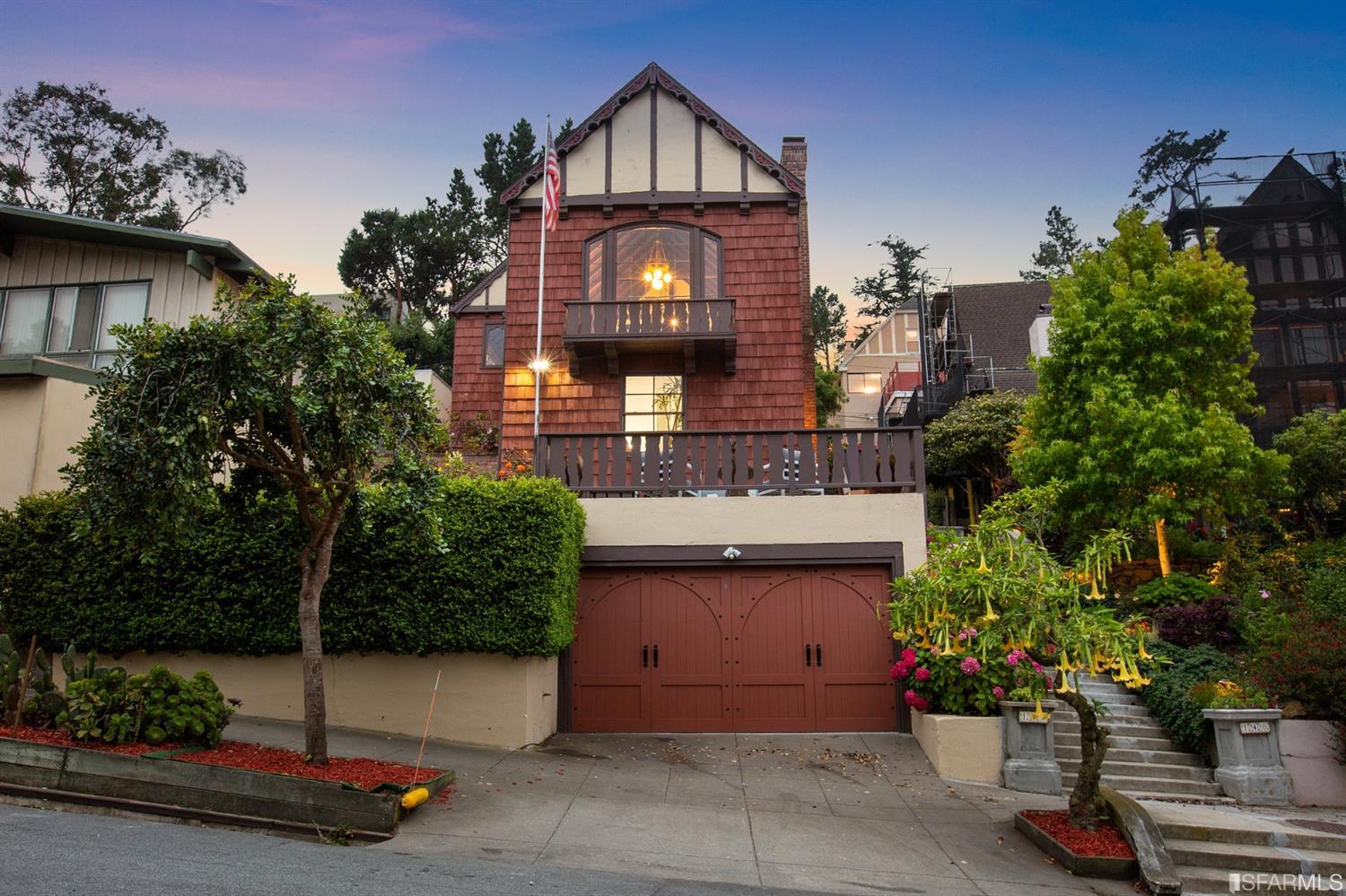 Soaring Forest Hill Tudor Asks 3.79 Million the Front Steps San
