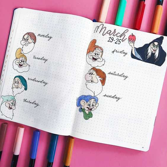 28 Beautiful Disney Bullet Journal Page Ideas and Spreads