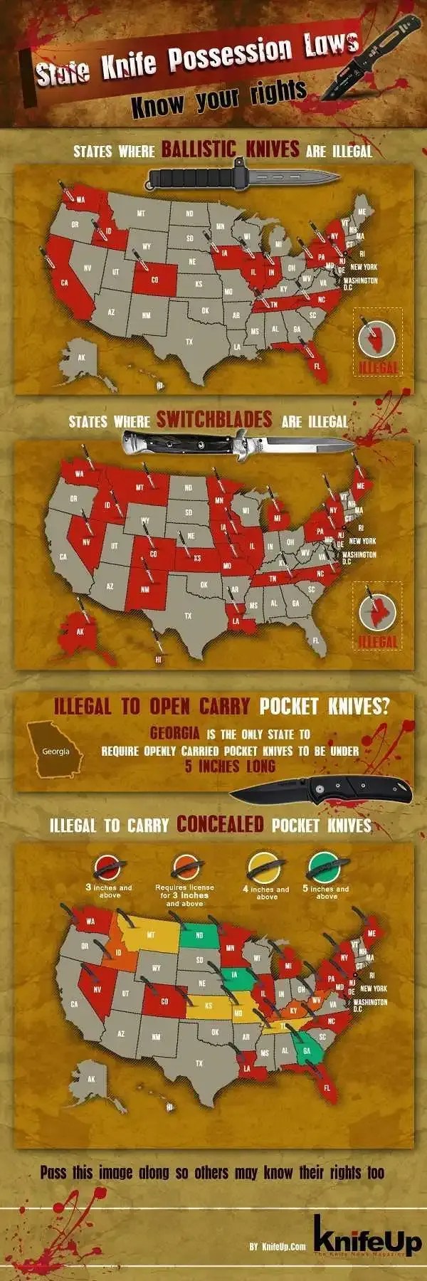 State Knife Carry Laws Great Infographic