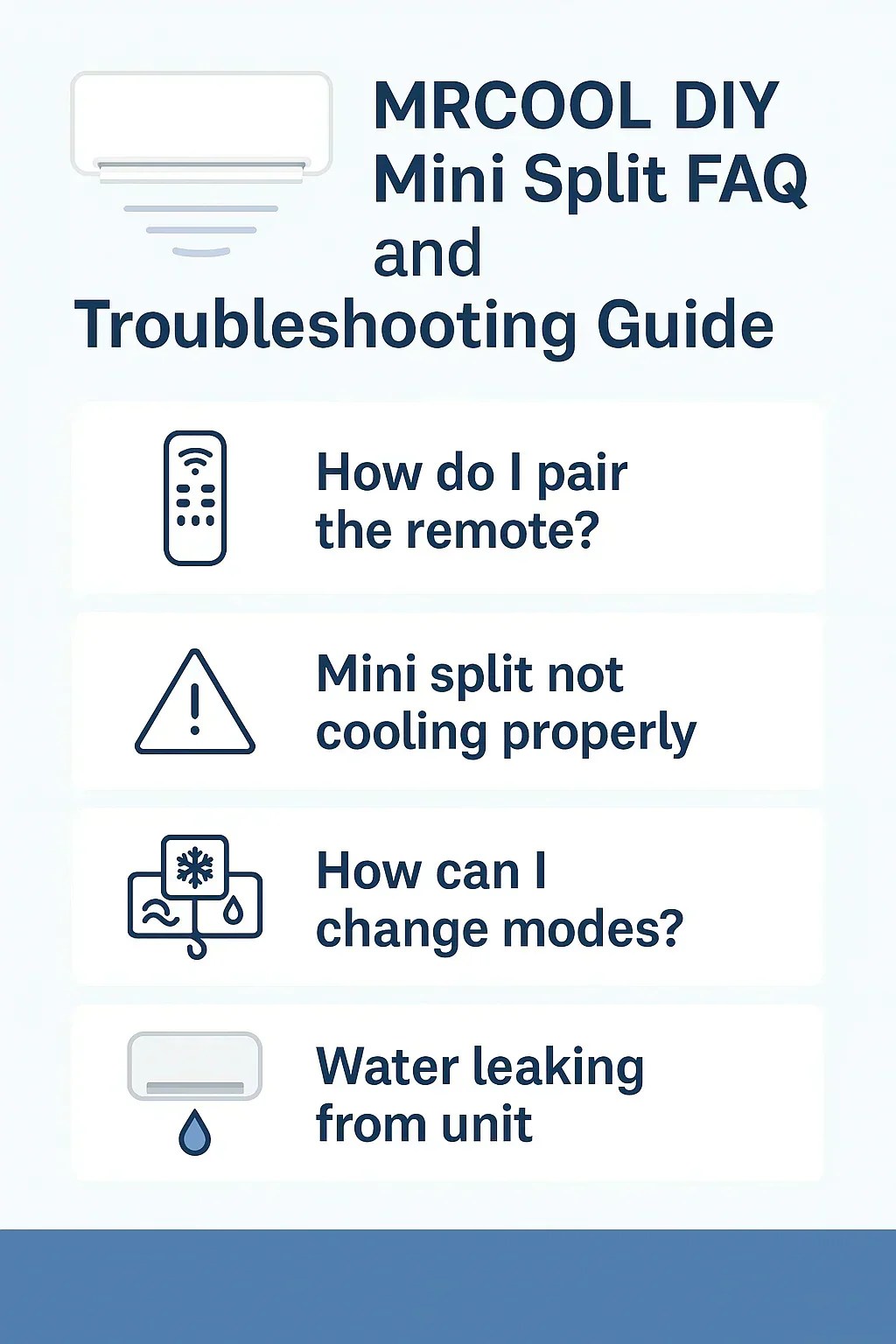 MRCOOL DIY Mini Split FAQ and Troubleshooting Guide